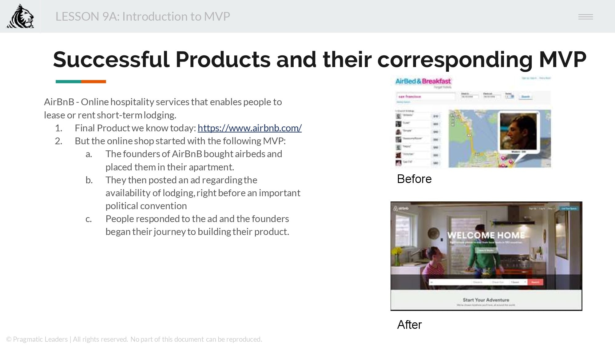 Airbnb MVP example